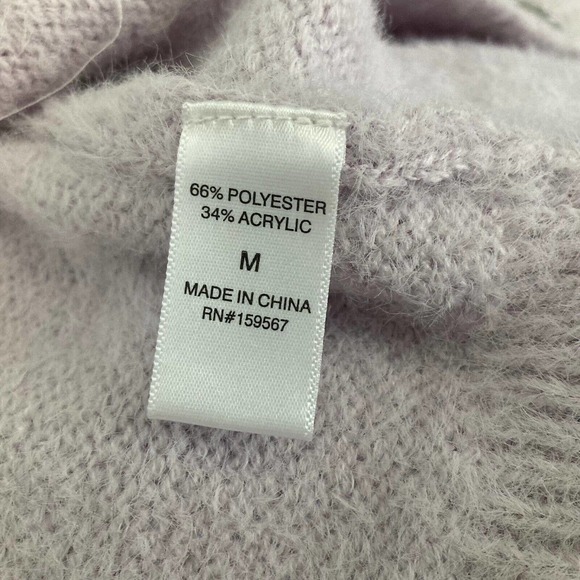 NWT Ally Mae Sweater Set Womens M Lavender Fuzzy Knit 2PC Tank‎ & Cardigan - Picture 13 of 15